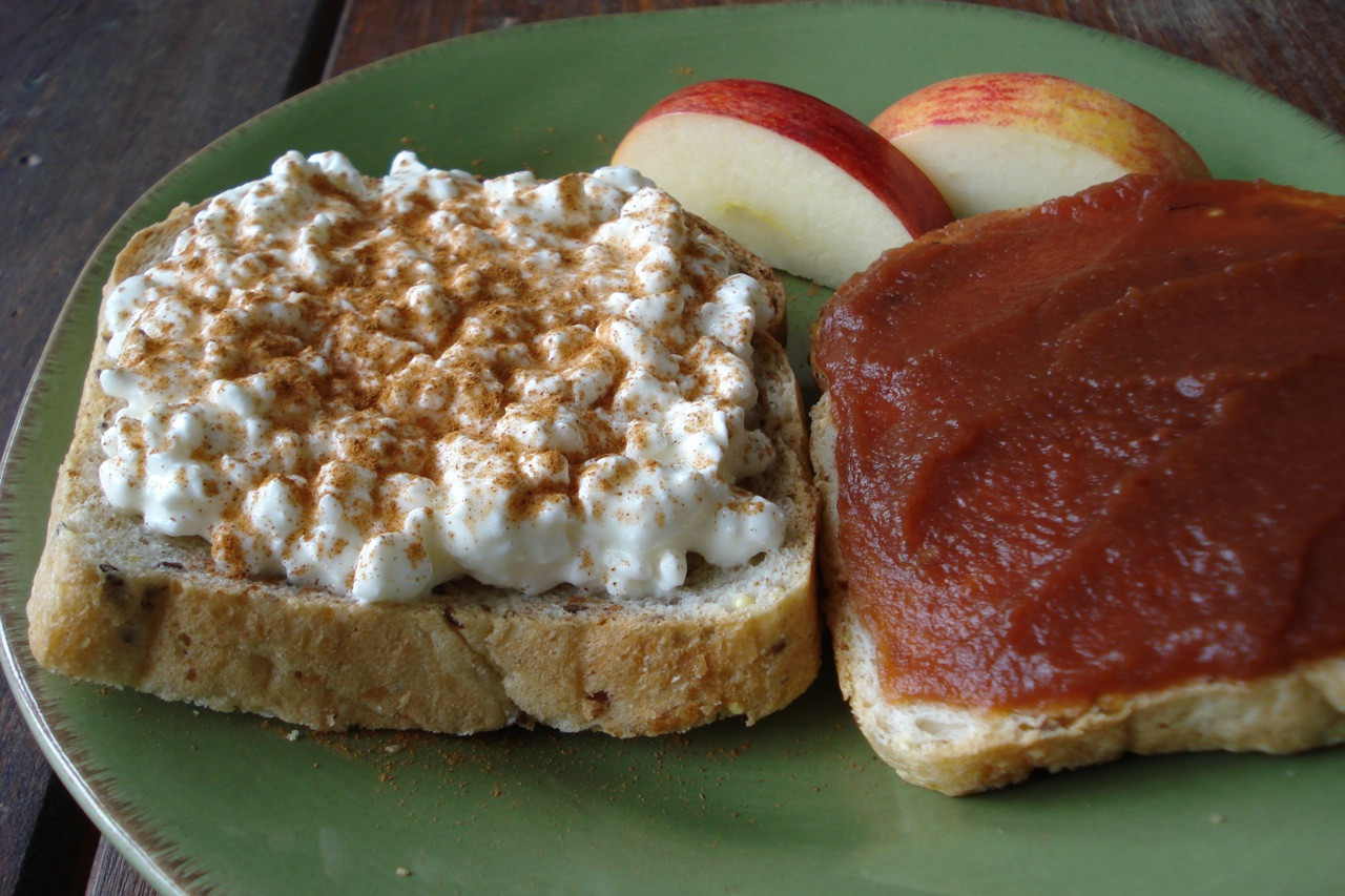 Cottage Cheese Sandwiches
 Cottage Cheese & Apple Butter Sandwich — Real Food Tastes Good