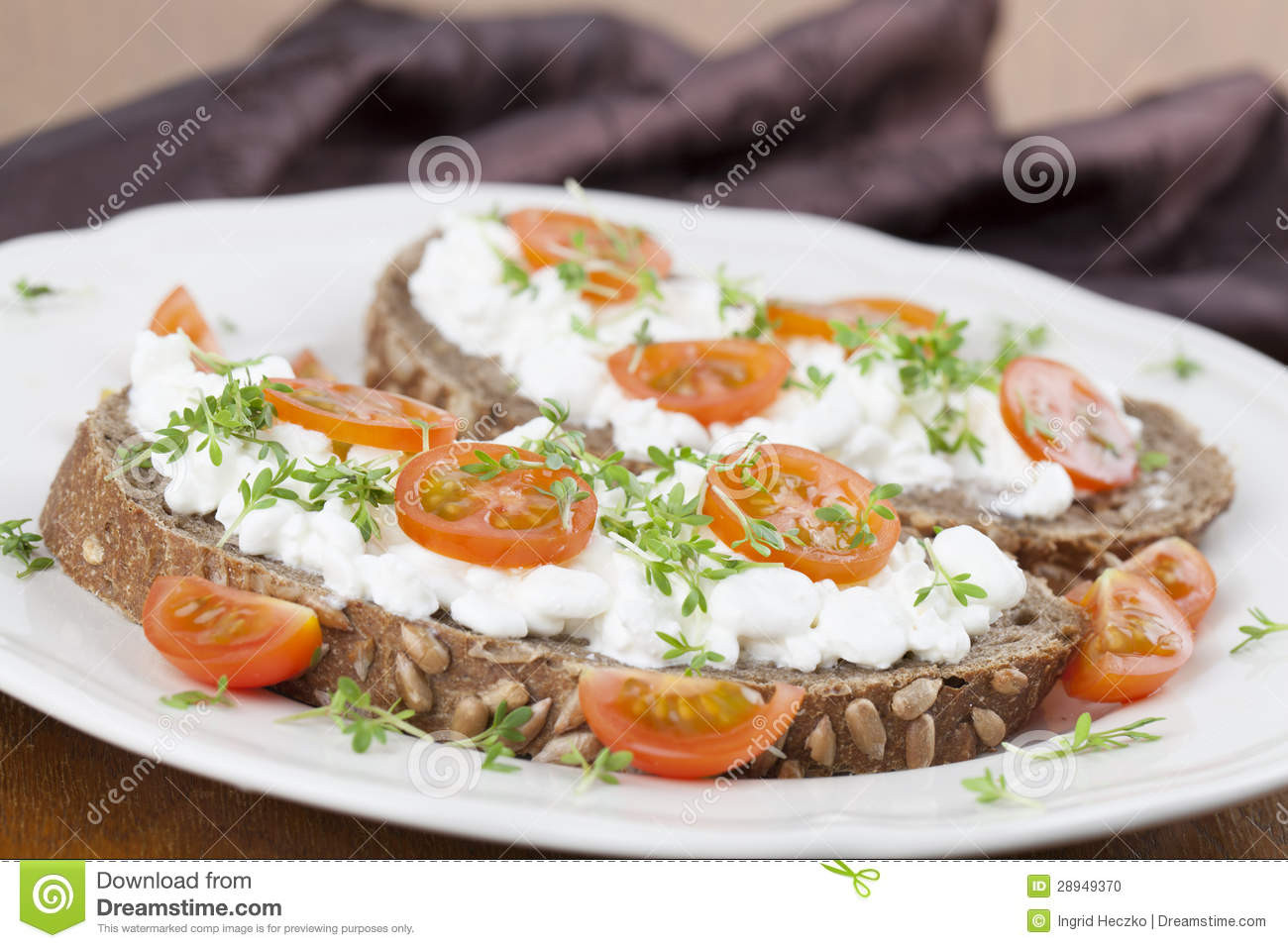 Cottage Cheese Sandwiches
 Cottage cheese sandwiches stock photo Image of cottage