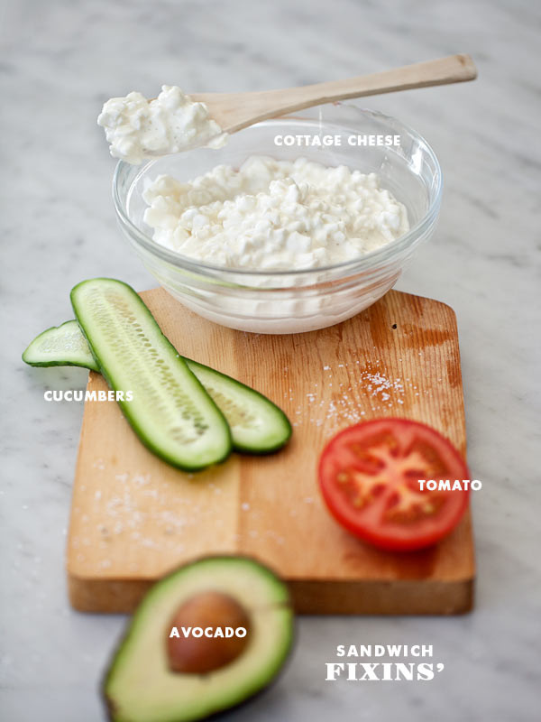 Cottage Cheese Sandwiches
 Cottage Cheese Sandwich with Avocado