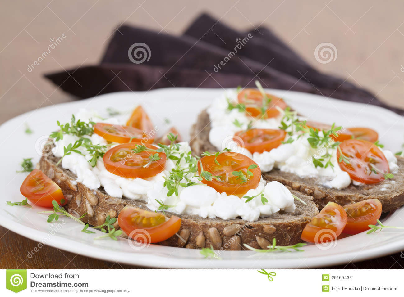 Cottage Cheese Sandwiches
 Cottage cheese sandwiches stock image Image of cheese