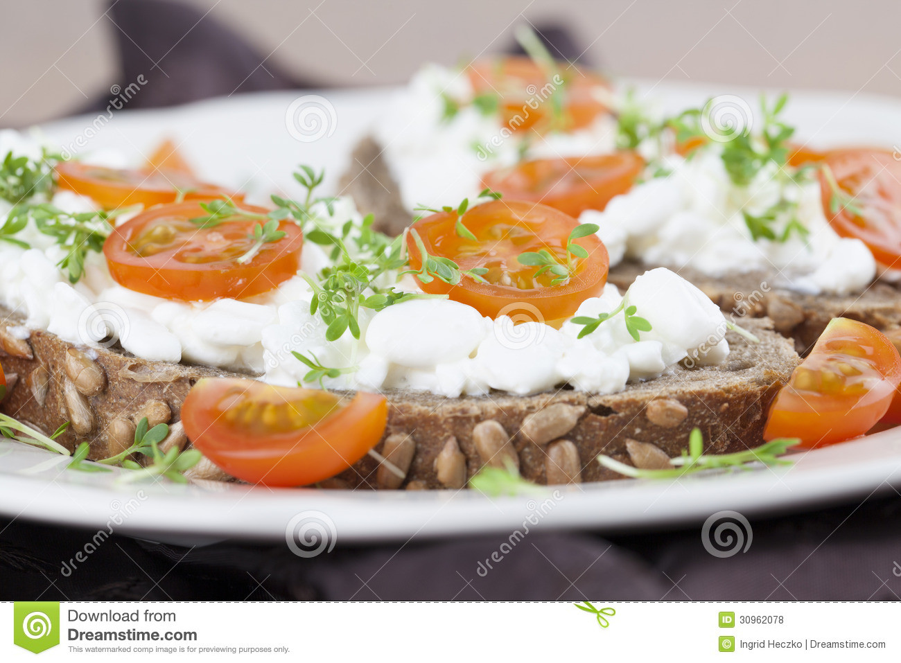 Cottage Cheese Sandwiches
 Cottage cheese sandwiches stock photo Image of lunch