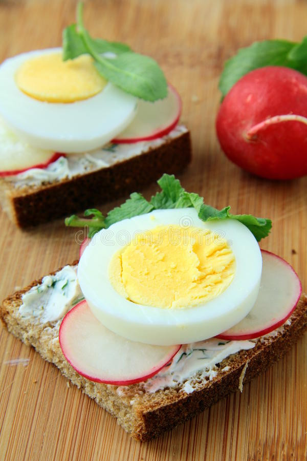Cottage Cheese Sandwiches
 Sandwiches With Eggs Radishes And Cottage Cheese Stock