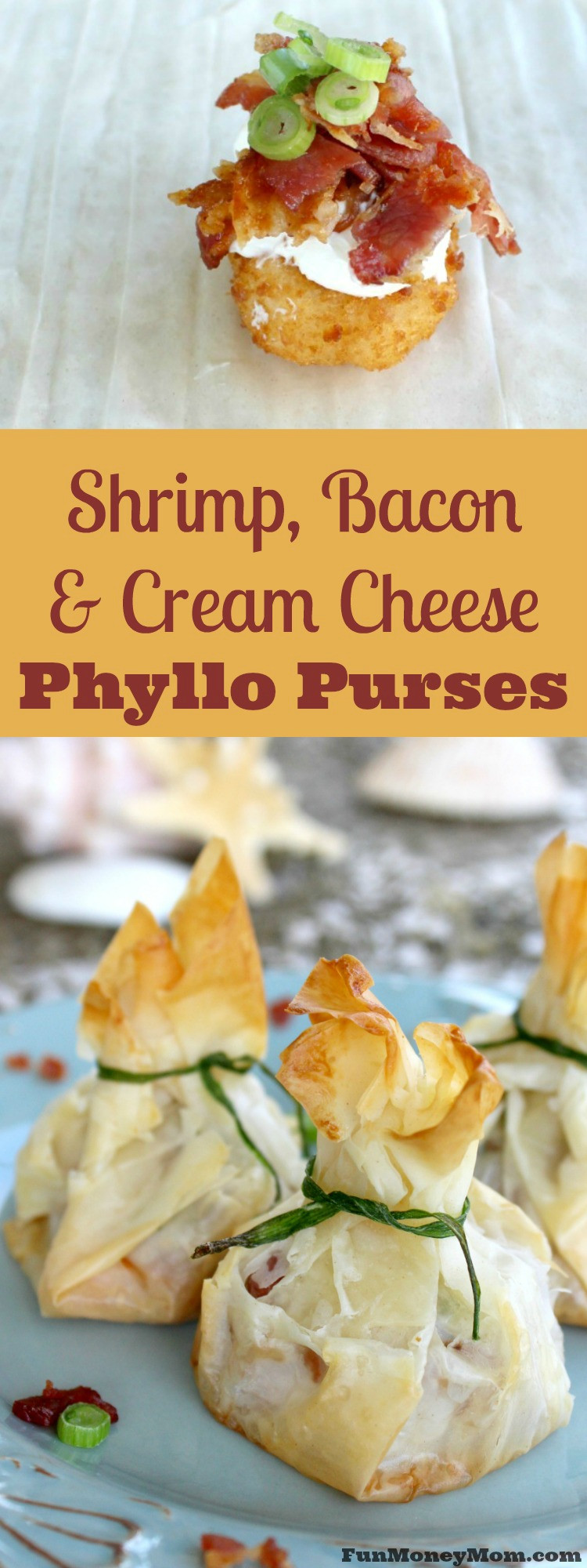 Cream Cheese Shrimp Appetizer
 Phyllo Wrapped Shrimp Appetizer With Bacon & Cream Cheese