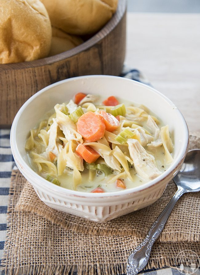 Creamy Chicken And Egg Noodles
 Creamy Chicken Noodle Soup Like Mother Like Daughter