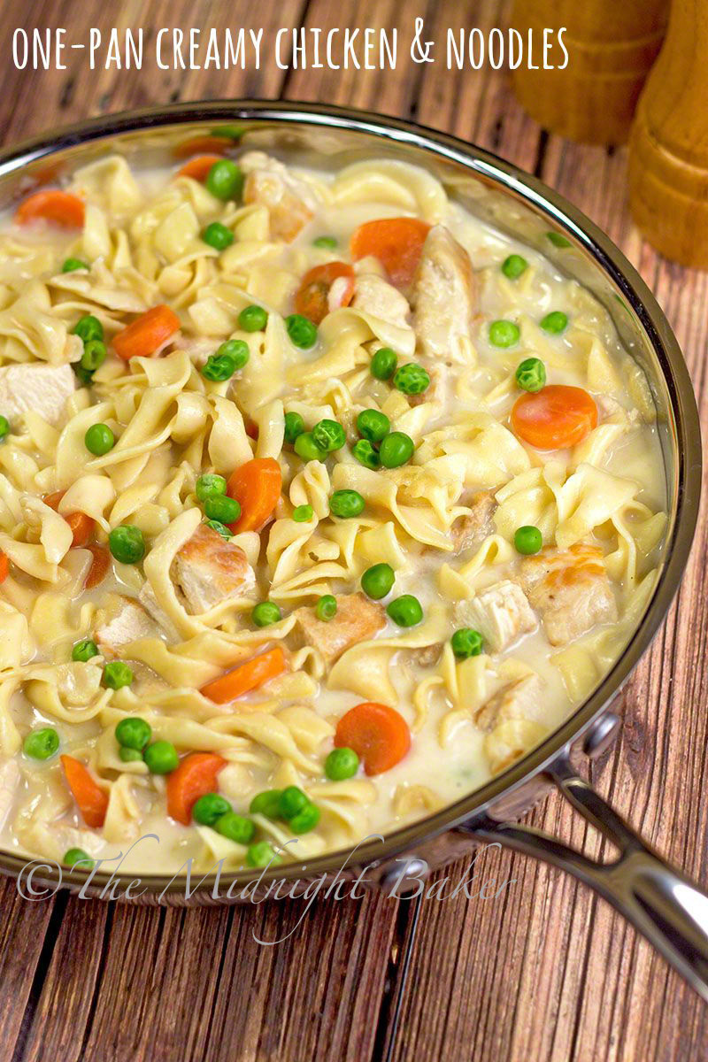 Creamy Chicken And Egg Noodles
 Creamy Chicken with Noodles The Midnight Baker