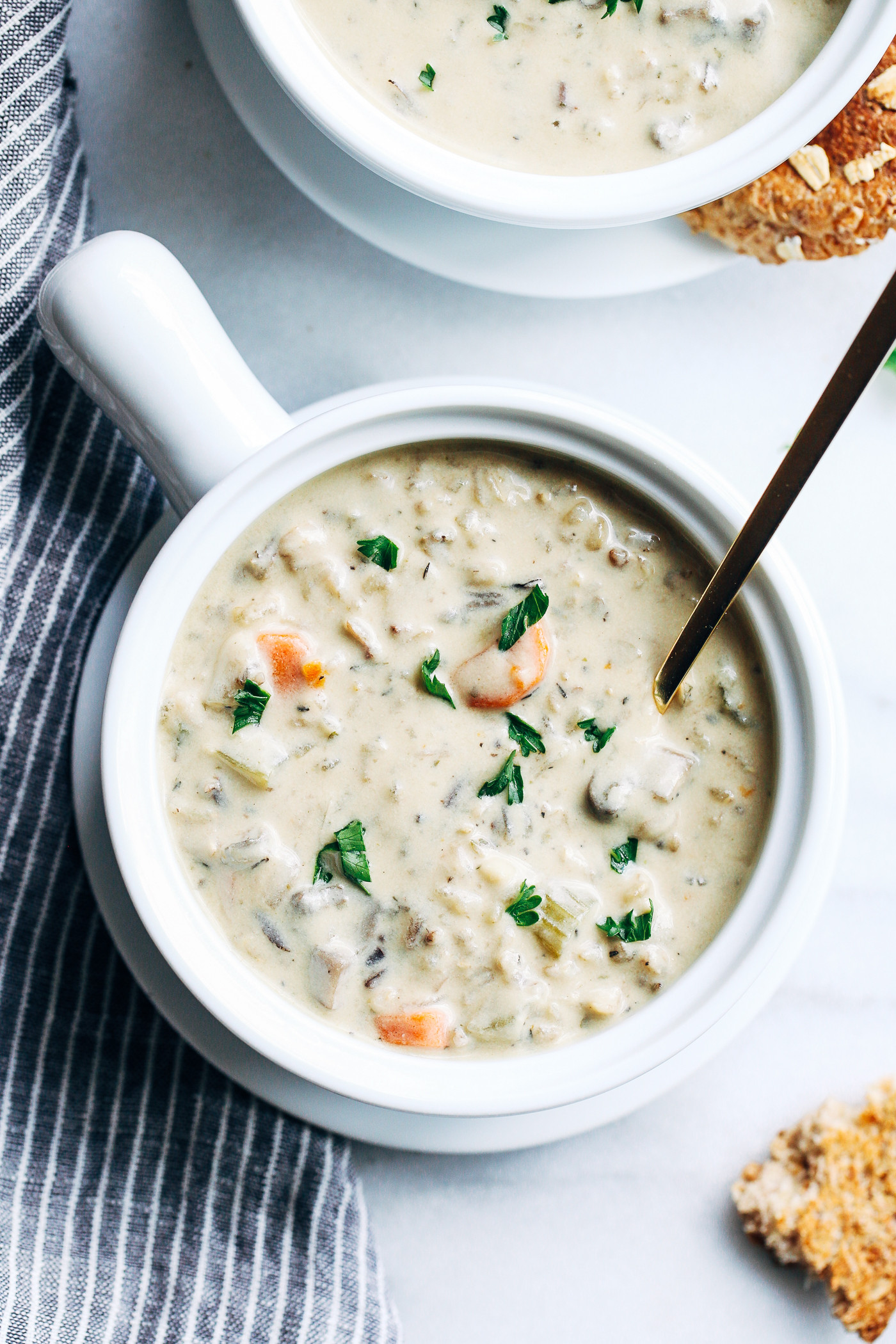Creamy Chicken And Mushroom Soup
 Creamy Wild Rice Mushroom Soup Making Thyme for Health