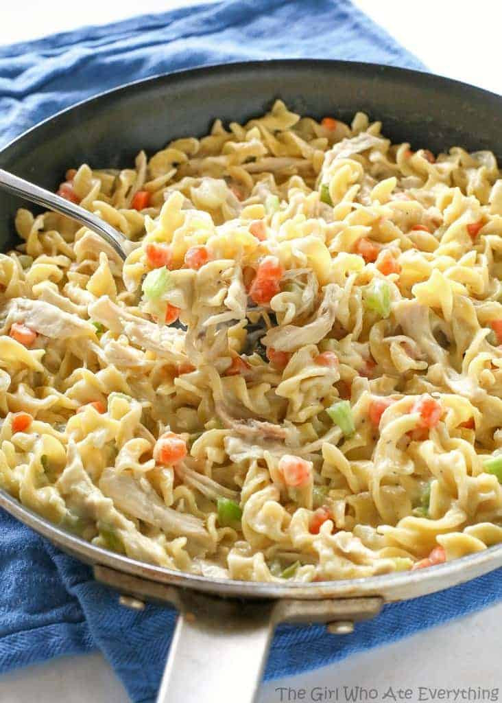 Creamy Egg Noodles
 Creamy Chicken Noodle Skillet The Girl Who Ate Everything
