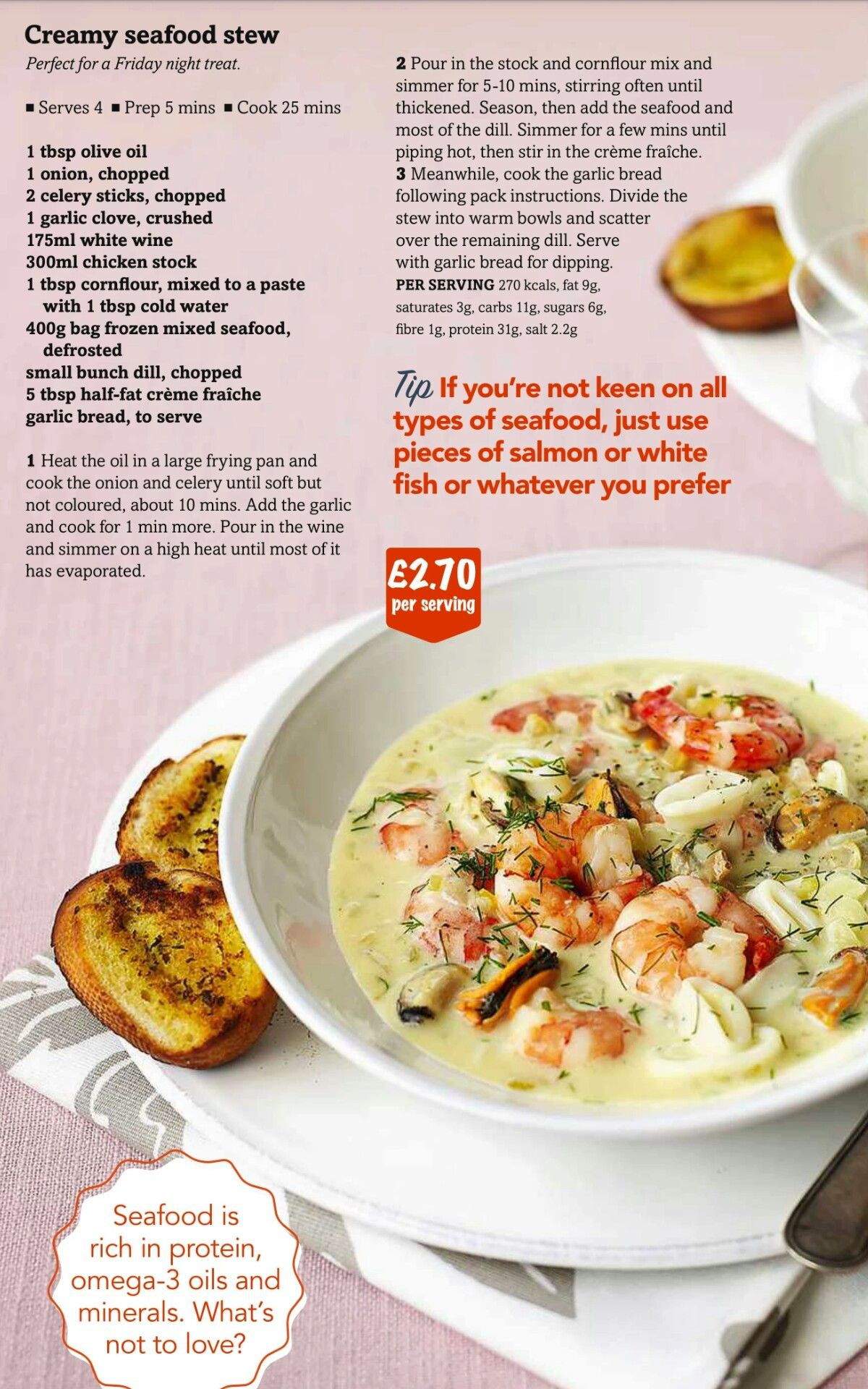 Creamy Fish Stew
 Creamy seafood stew With images