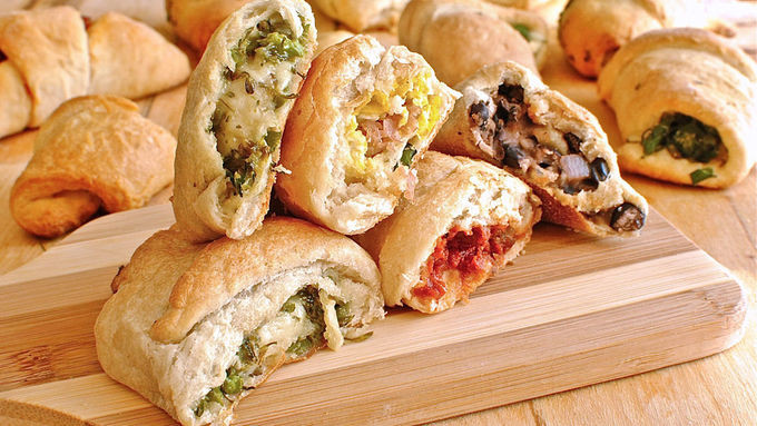 Crescent Rolls Appetizers
 Savory Stuffed Crescent Rolls recipe from Tablespoon