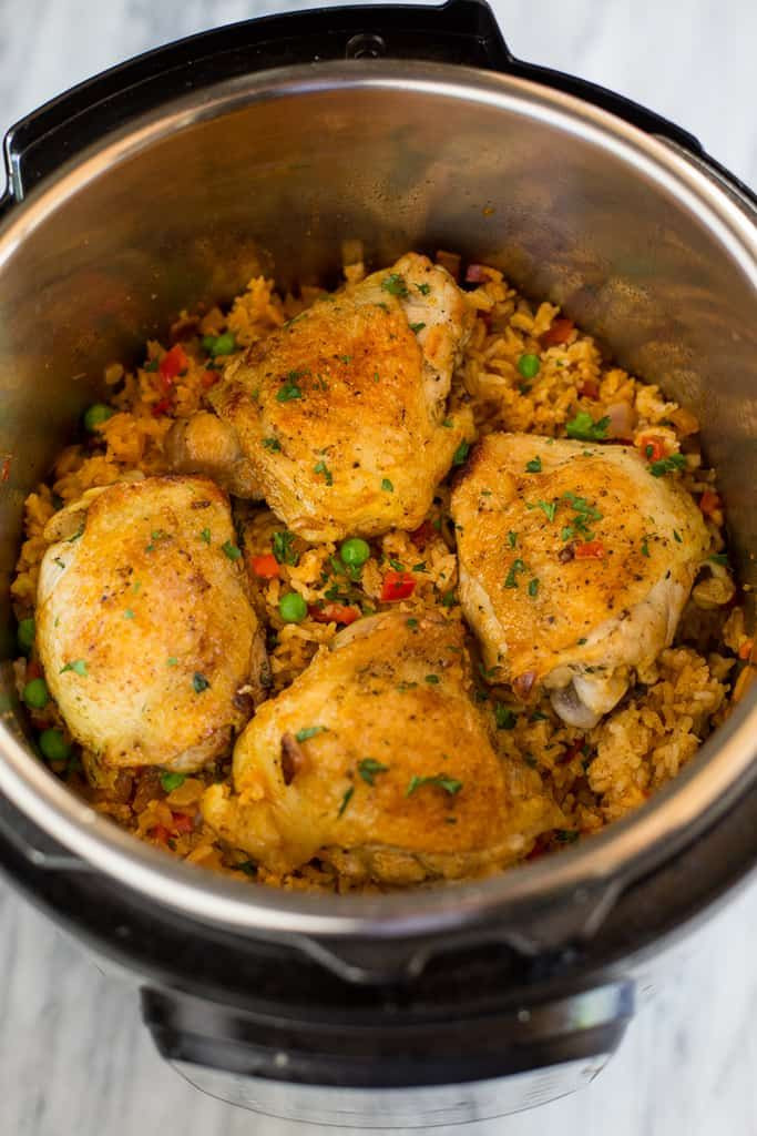 Crockpot Chicken Thighs And Rice
 Instant Pot Chicken and Rice