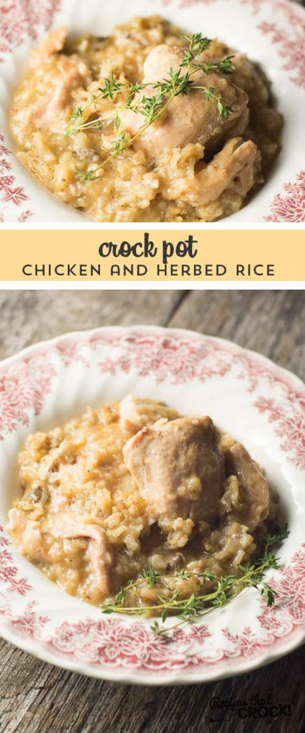 Crockpot Chicken Thighs And Rice
 Crock Pot Chicken and Herbed Rice Recipes That Crock