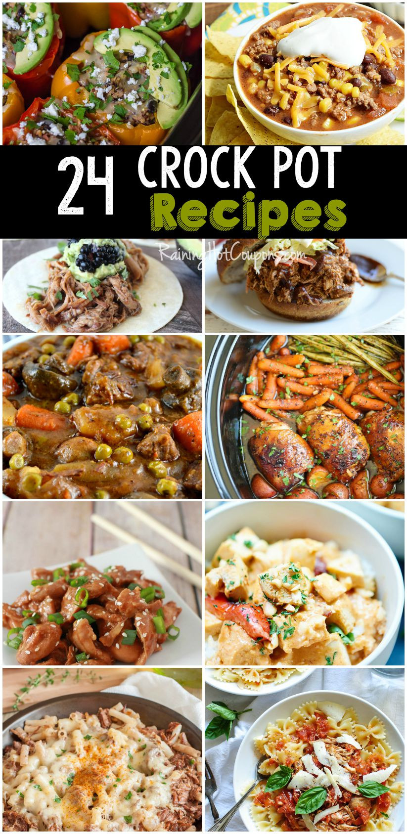 Crockpot Dinner Recipes
 24 Crock Pot Recipes