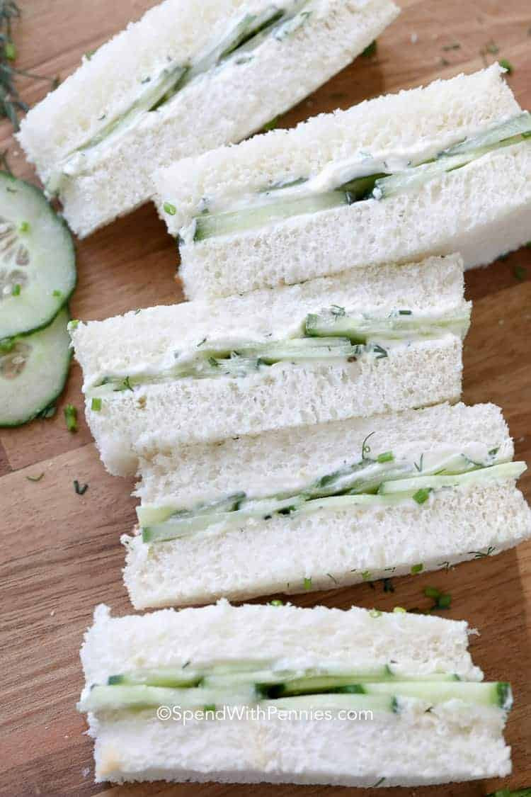 Cucumber And Cream Cheese Sandwiches
 Cucumber Sandwiches Spend With Pennies