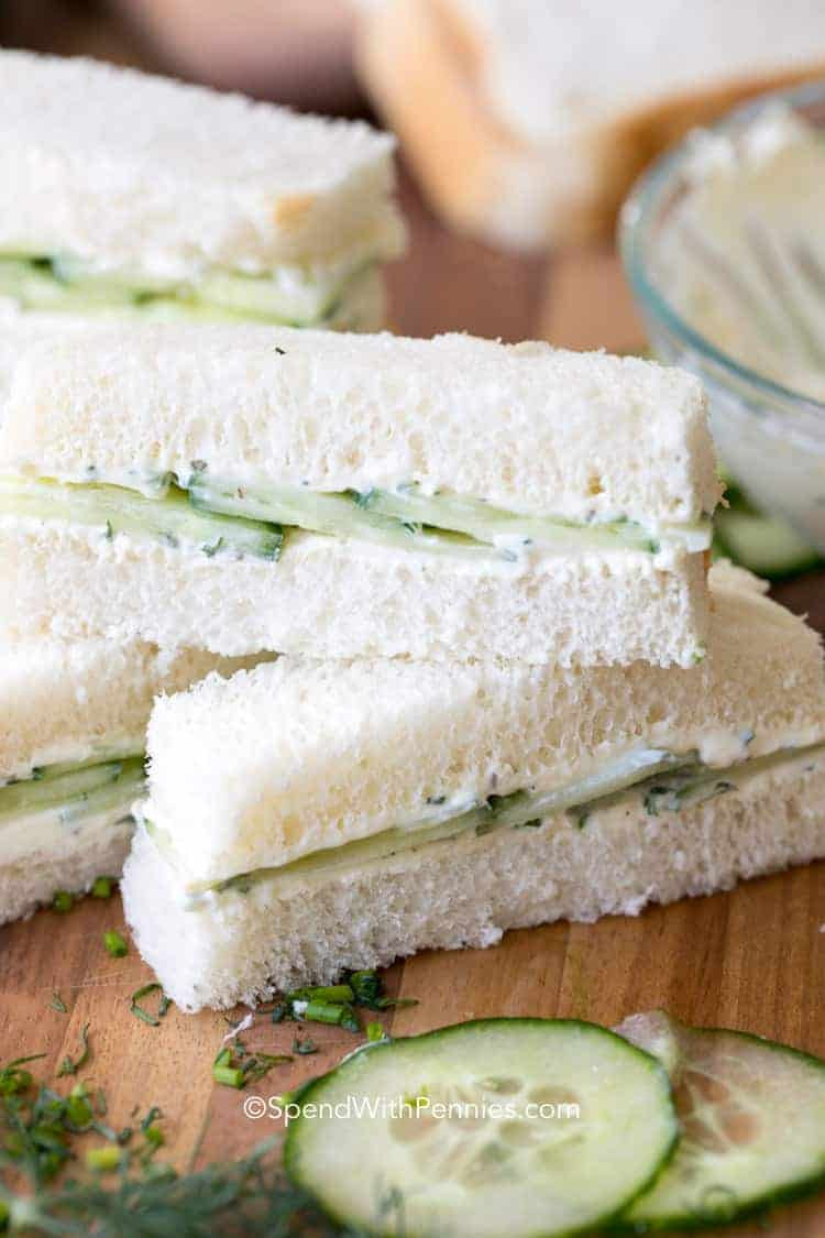 Cucumber And Cream Cheese Sandwiches
 Cucumber Sandwiches Spend With Pennies