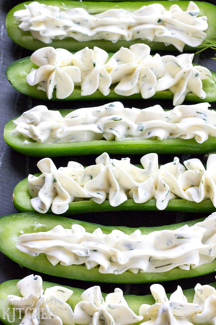 Cucumber Appetizers With Dill And Cream Cheese
 Dill Cream Cheese Cucumber Boats Recipe