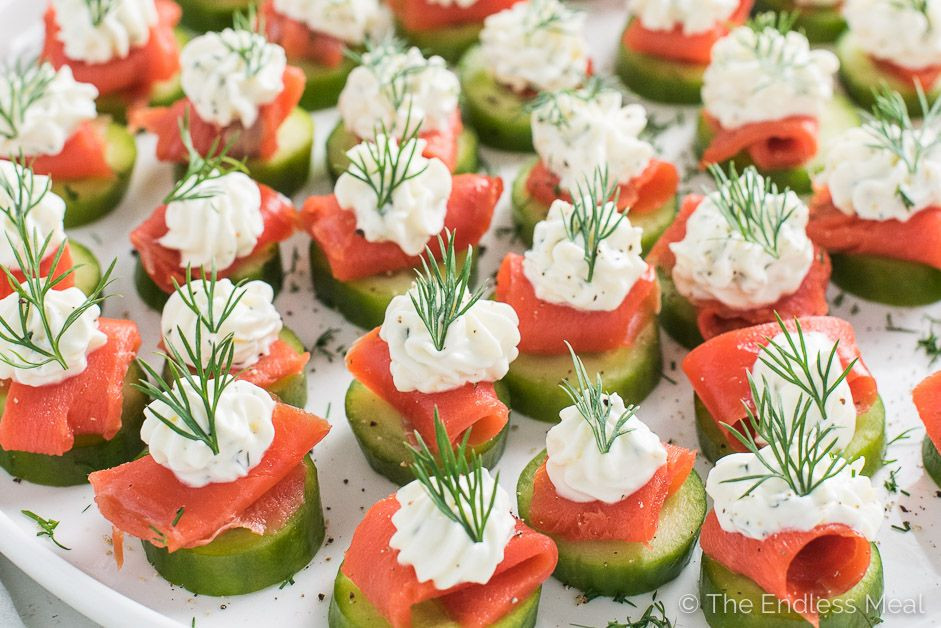 Cucumber Appetizers With Dill And Cream Cheese
 Mini Cucumber Smoked Salmon Appetizer Bites with Lemon