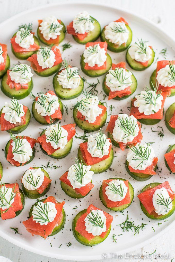 Cucumber Appetizers With Dill And Cream Cheese
 Mini Cucumber Smoked Salmon Appetizer Bites with Lemon