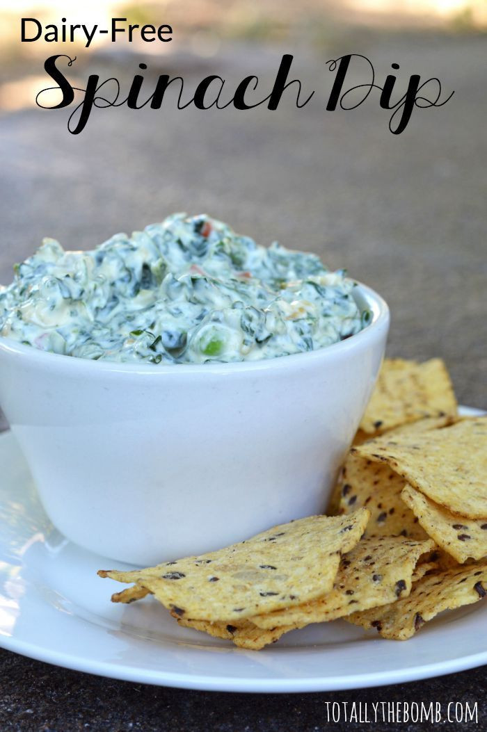 Dairy Free Appetizers
 Dairy Free Spinach Dip With images