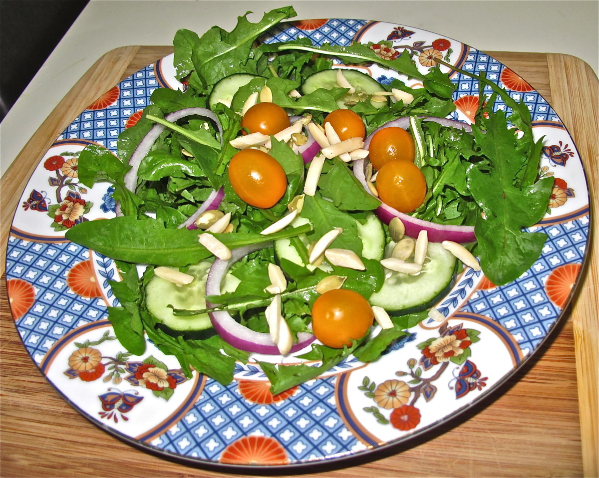 Dandelion Greens Salad
 Recipe for Dandelion Salad