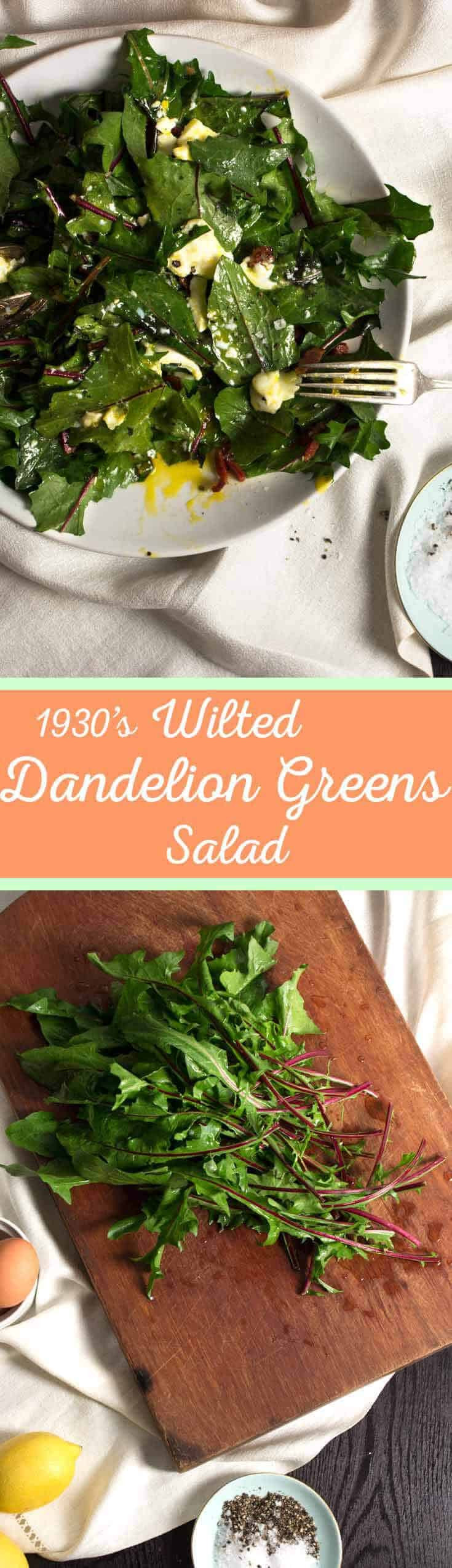 Dandelion Greens Salad
 Wilted Dandelion Greens Salad