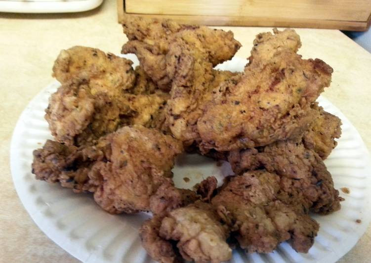 Deep Fried Chicken Strips
 Crispy deep fried chicken strips Recipe by chefchris420