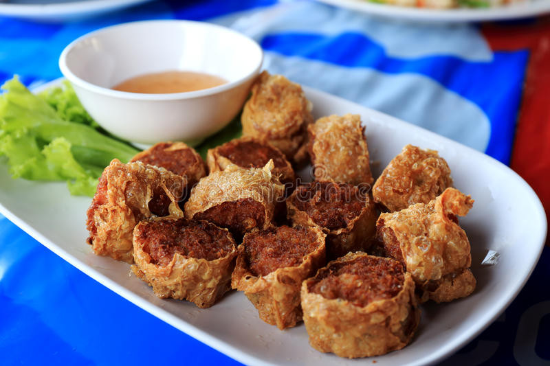 Deep Fried Crab Cakes
 Deep Fried Crab Meat Roll Cake Stock Image of