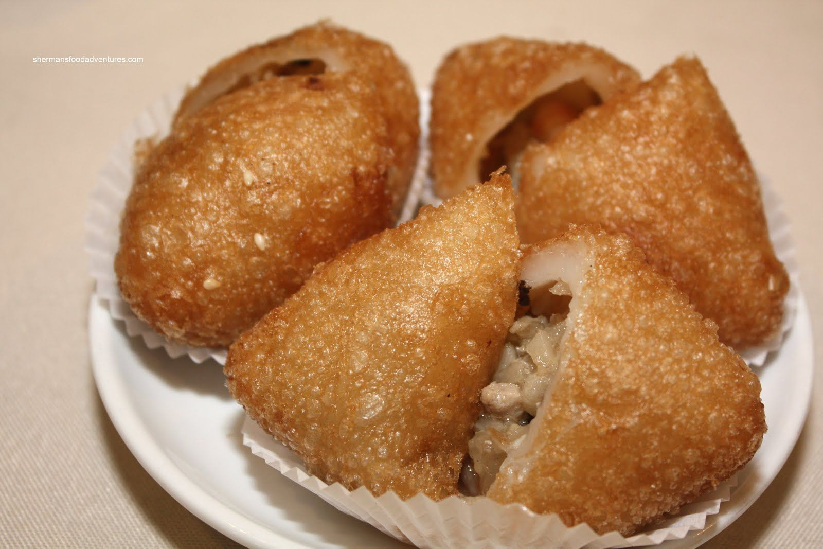 Deep Fried Dumplings
 hom sui gok or Cantonese style deep fried meat dumpling