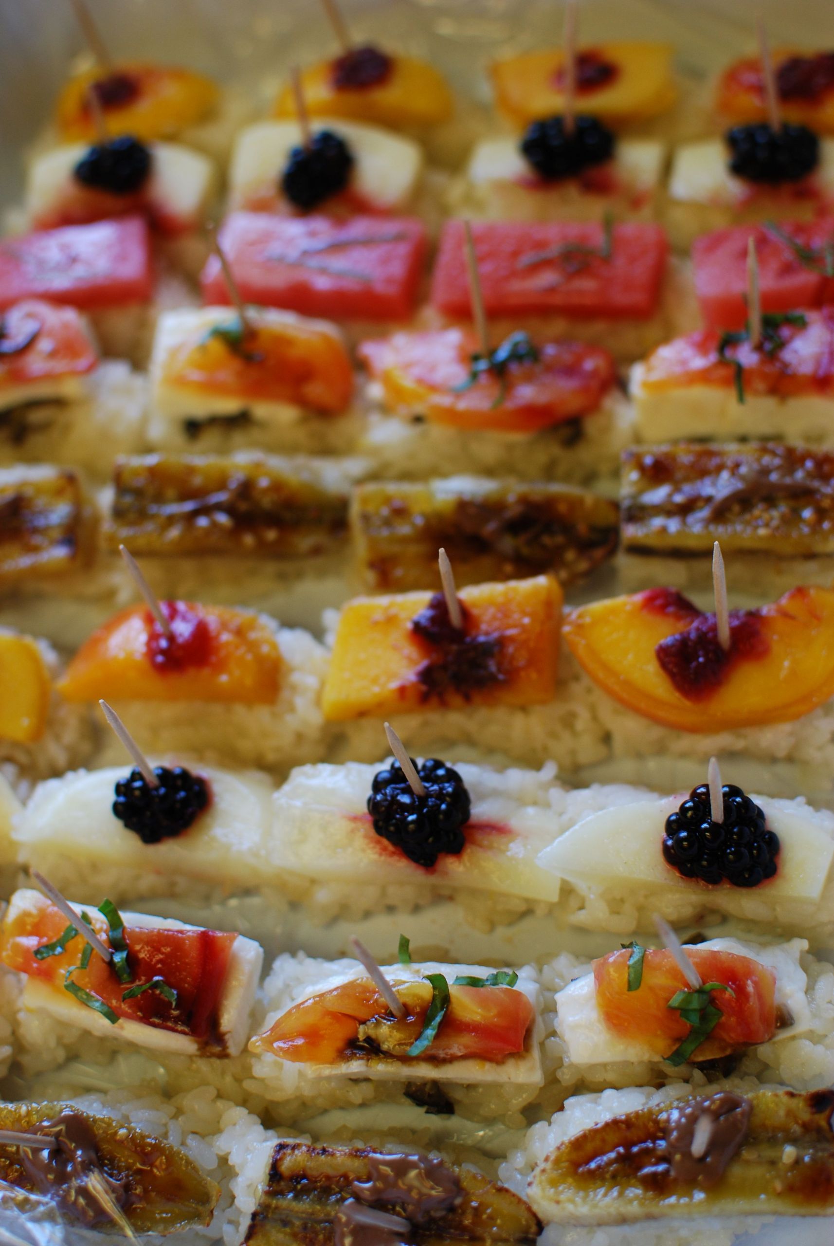 Deli Sushi And Desserts
 fruit sushi catering style