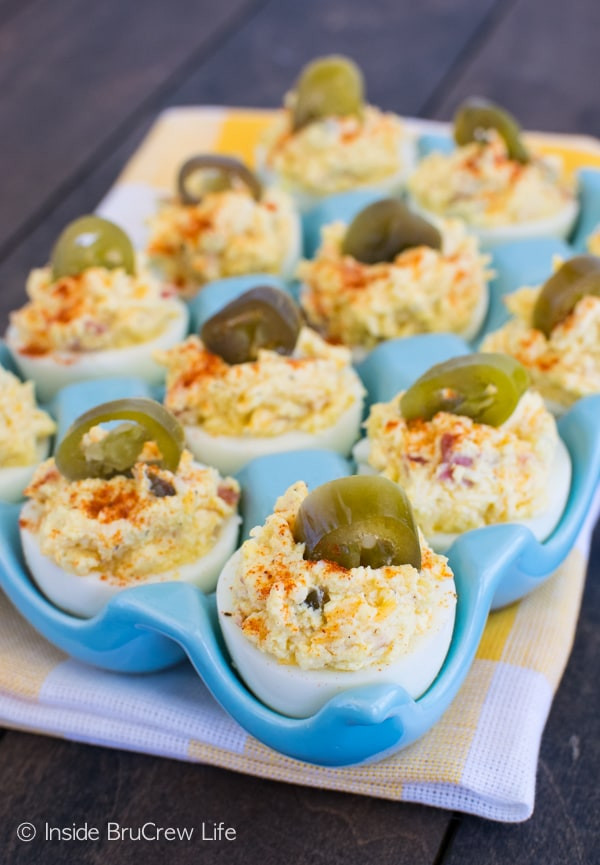 Deviled Eggs With Bacon And Jalapeno
 Loaded Bacon Jalapeno Deviled Eggs Inside BruCrew Life