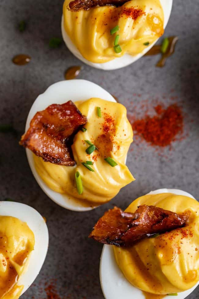 Deviled Eggs With Bacon
 Dijon Mustard Deviled Eggs with Bacon The Food Charlatan