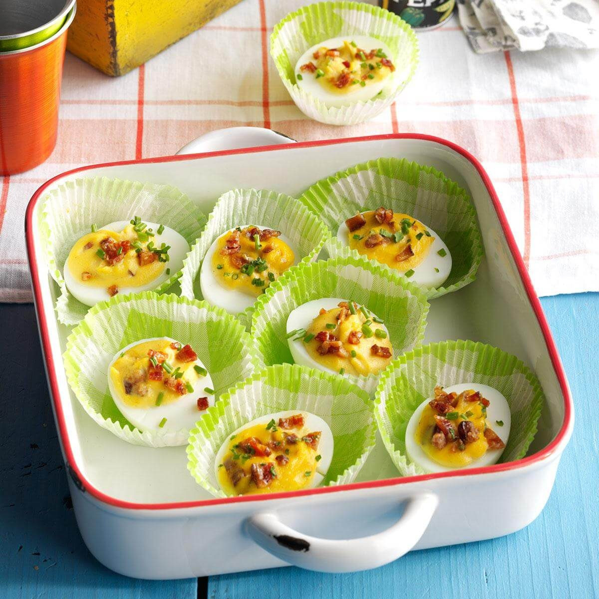 Deviled Eggs With Bacon Recipe
 Bourbon Can d Bacon Deviled Eggs Recipe