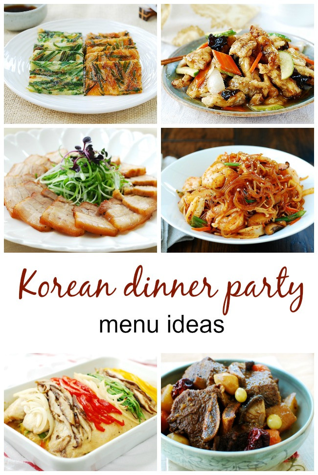 Dinner Menu Ideas
 Menus for Korean Dinner Parties Korean Bapsang