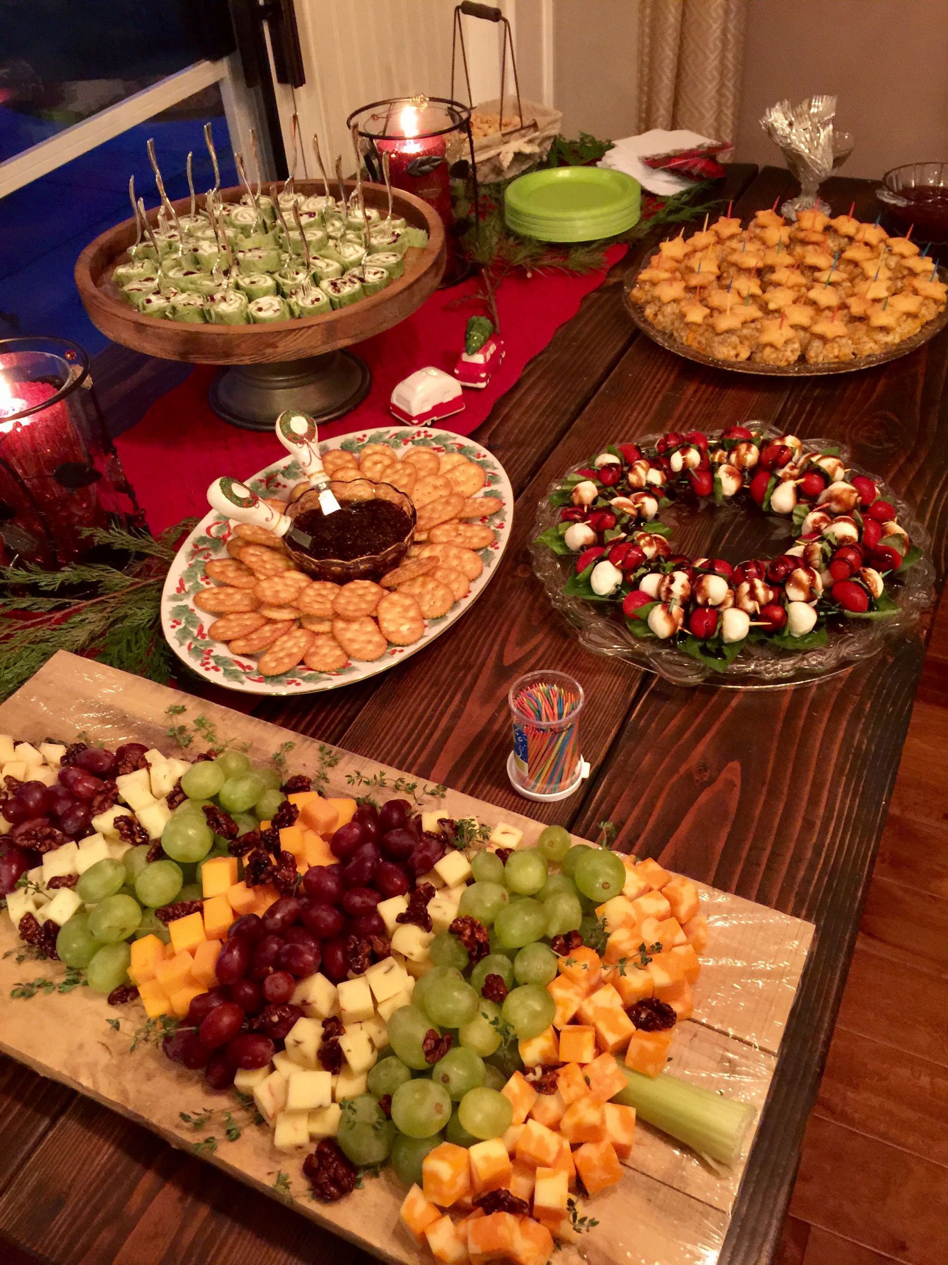 Dinner Party Appetizer
 My Christmas progressive dinner appetizer table Looked