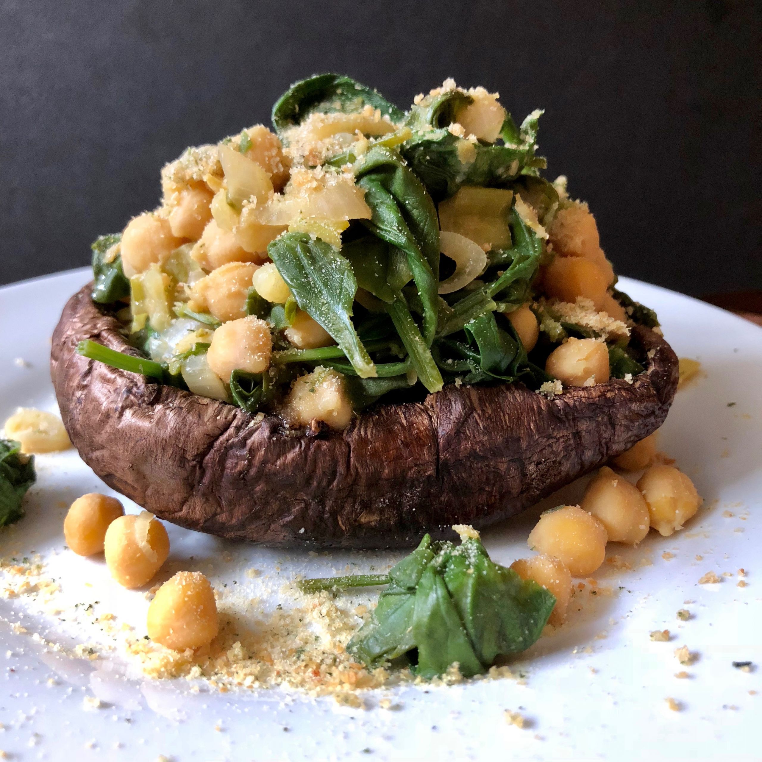Do Portobello Mushrooms Have Protein
 Chickpea & Spinach Stuffed Portobello Mushroom – Lisa s
