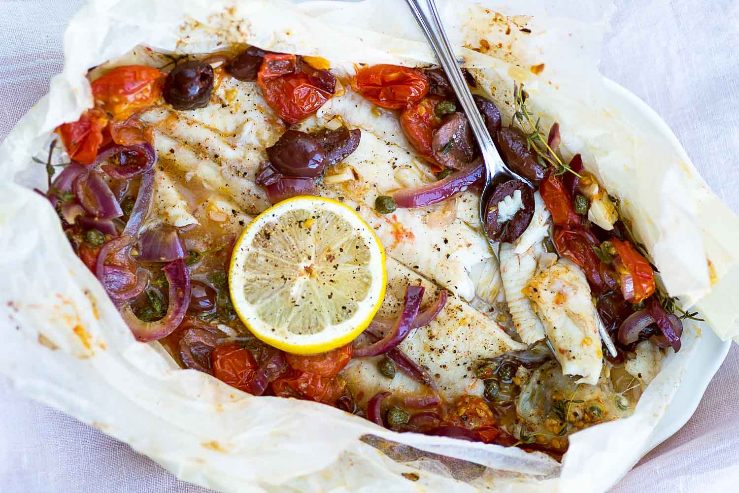 Dover Sole Fish Recipes
 Dover Sole En Papillote with Tomatoes Capers and Olives