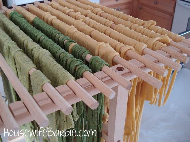 Drying Homemade Pasta
 An American Housewife A blast from my past Homemade