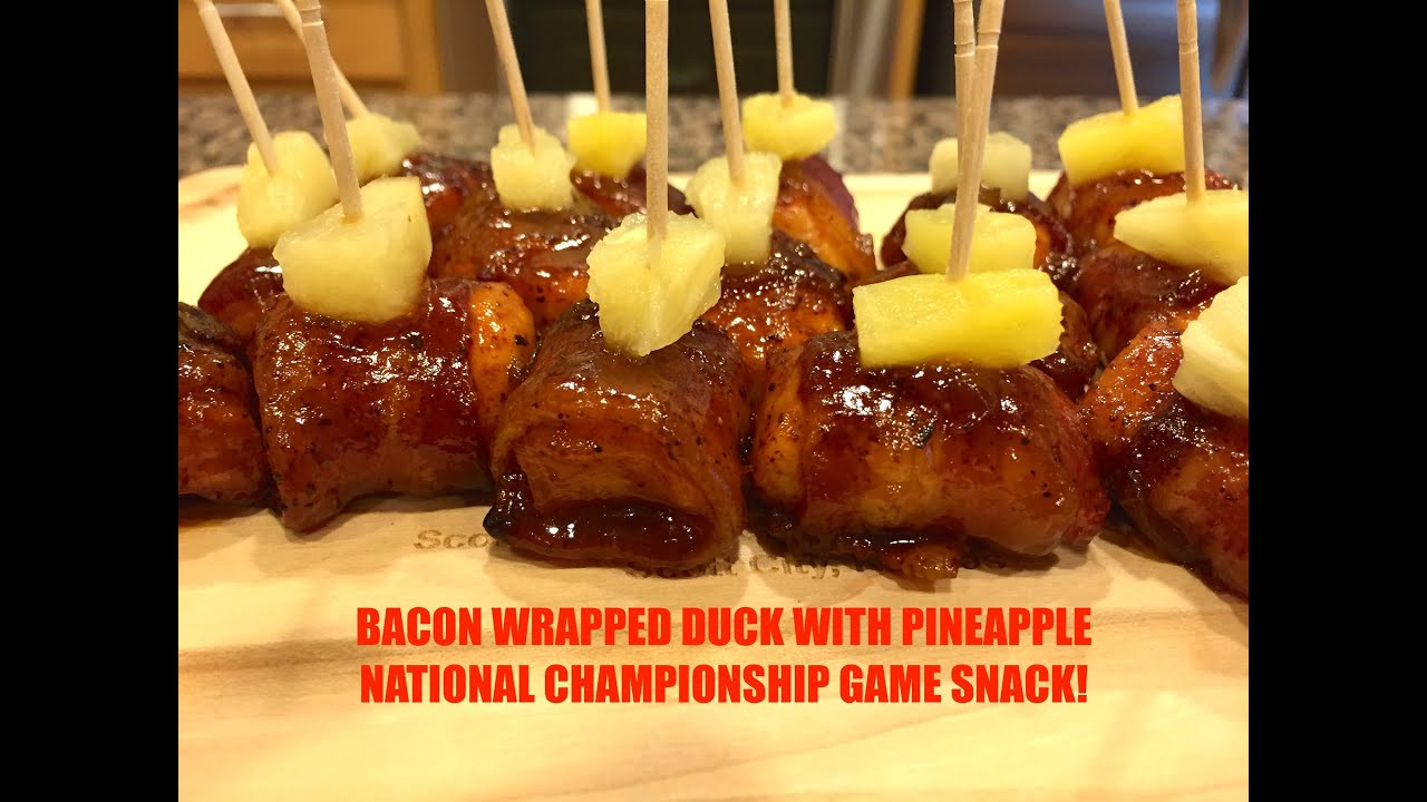 Duck Appetizer Recipes
 Bacon Wrapped Duck Recipe NCAA Championship Snack