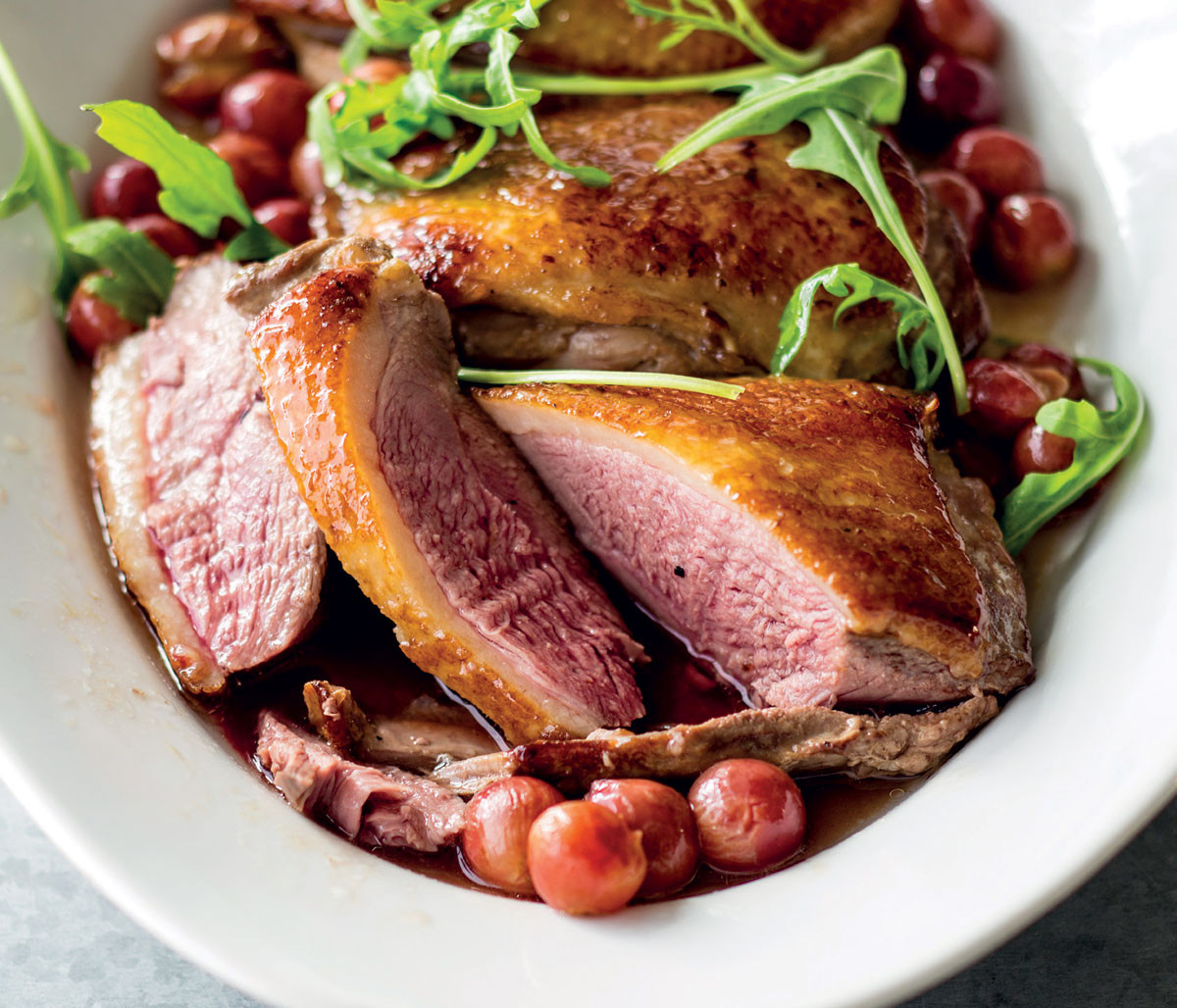 Duck Breast Recipes
 Roast duck breast with grapes and Hanepoot sauce