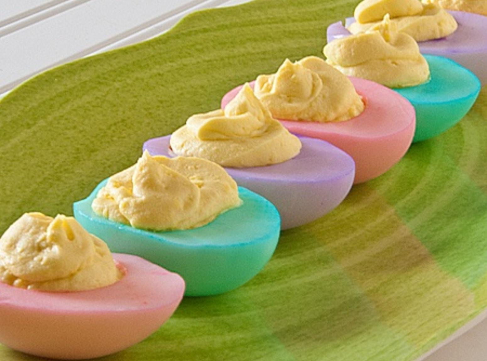 Dyed Deviled Eggs
 Colored deviled eggs Recipe