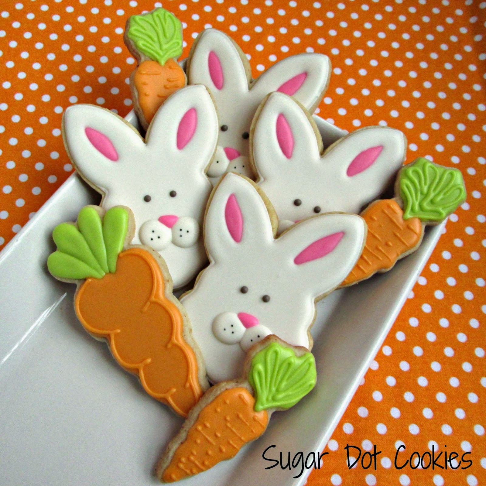 Easter Decorated Sugar Cookies
 I decided to play around with the bunny face cookies this
