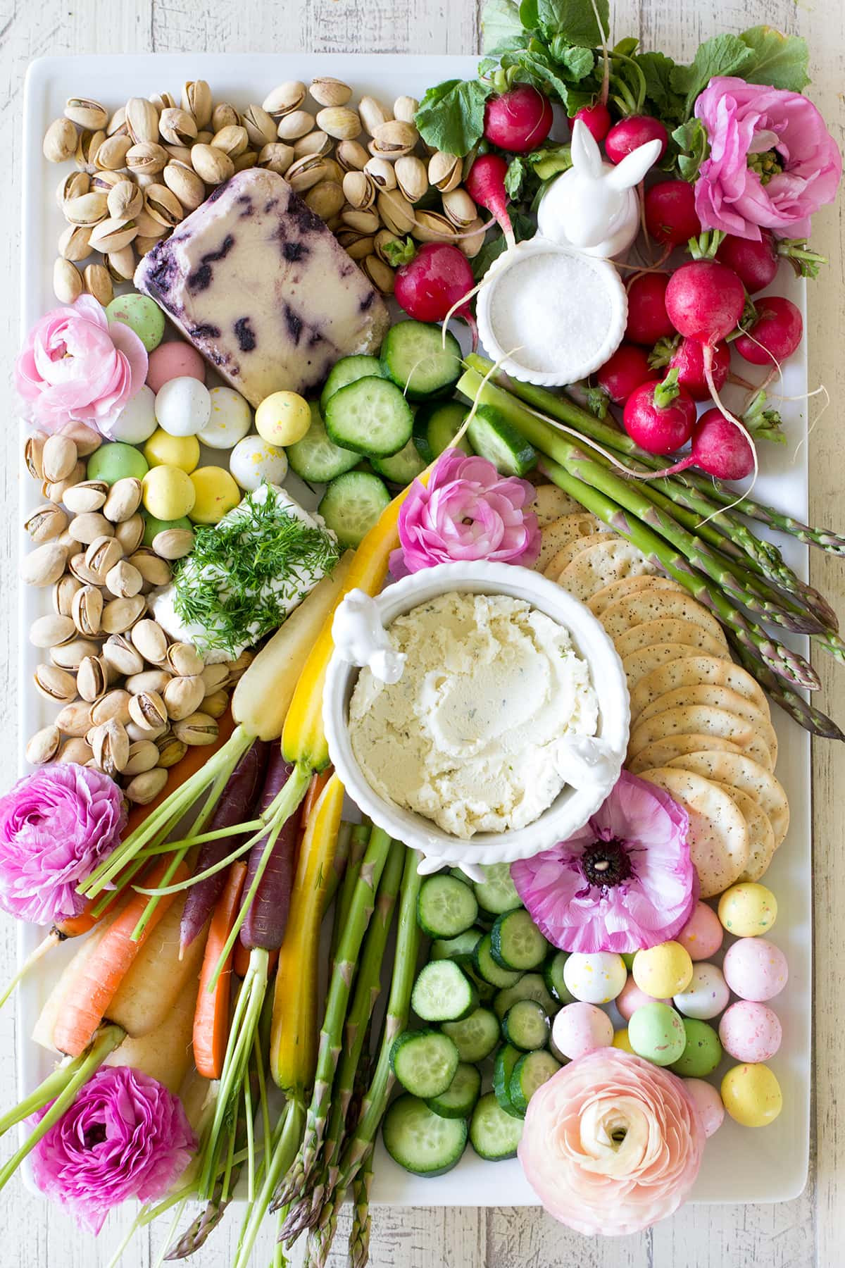 Easter Dinner Appetizers
 Easter Cheese and Crudites Board Freutcake