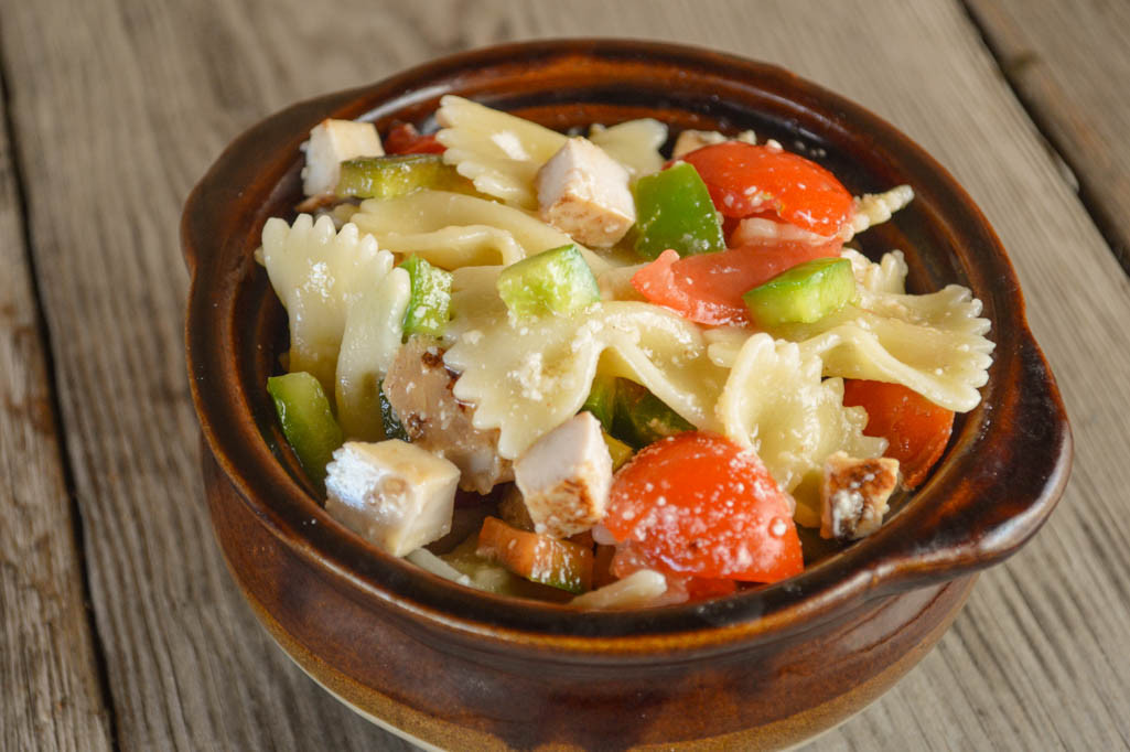 Easy Bow Tie Pasta Salad
 Chicken Bow Tie Pasta Salad Recipe is easy to multiply for
