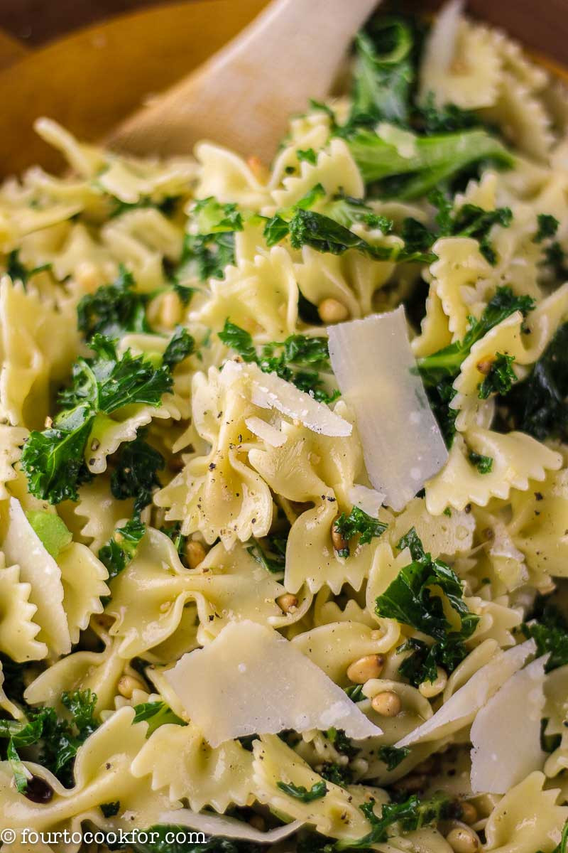 Easy Bow Tie Pasta Salad
 Kale Bowtie Pasta Salad Four to Cook For