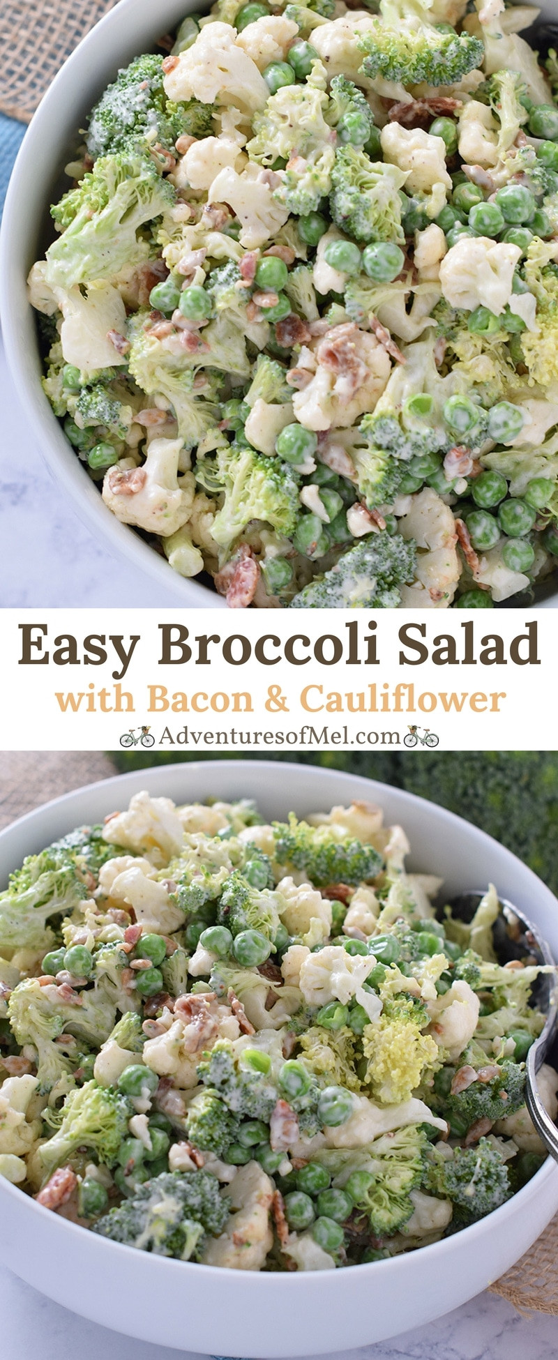 Easy Broccoli Salad
 Easy Broccoli Salad with Bacon and Cauliflower
