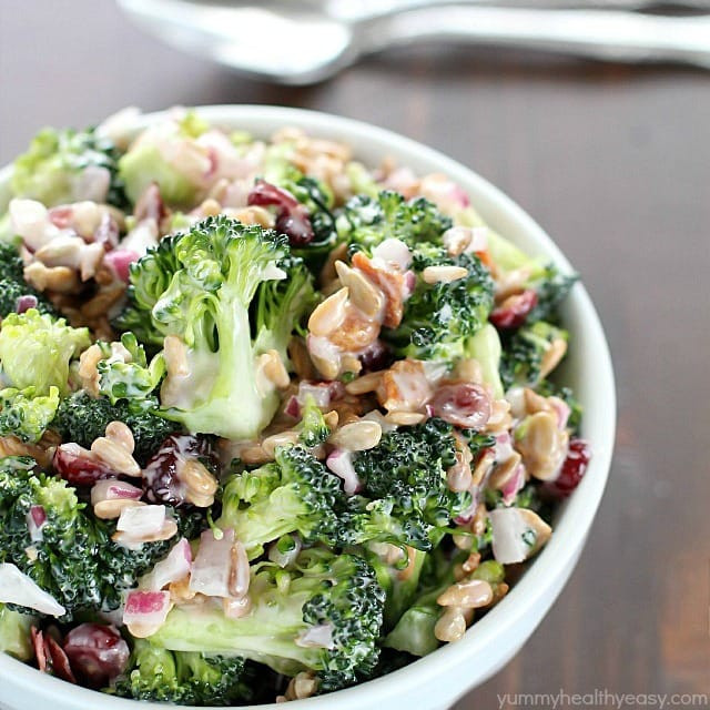 Easy Broccoli Salad
 Creamy Broccoli Salad Recipe Yummy Healthy Easy