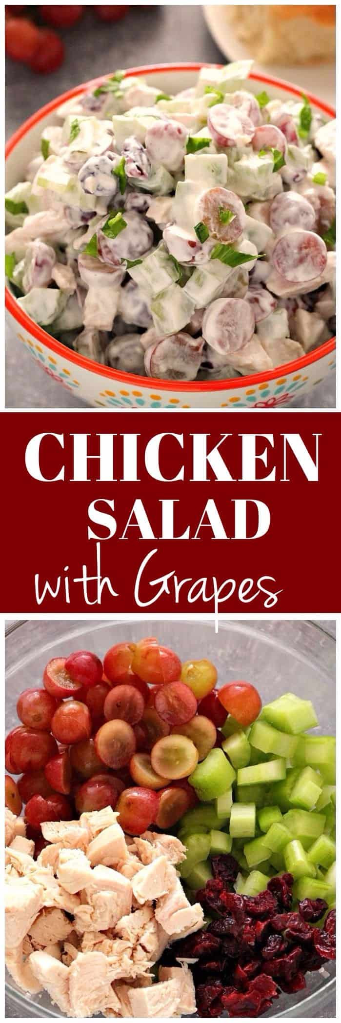 Easy Chicken Salad Recipe With Grapes
 Easy Chicken Salad with Grapes Recipe Crunchy Creamy Sweet