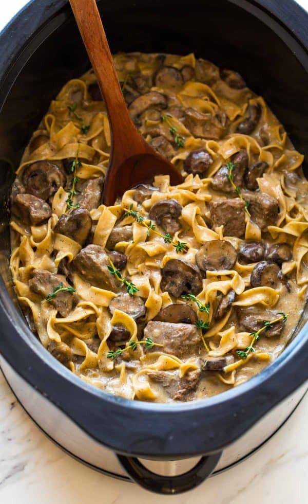 Easy Ground Beef Slow Cooker Recipes
 Slow Cooker Beef Stroganoff from Scratch