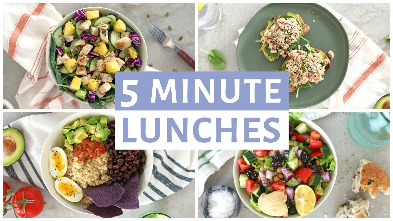 Easy Healthy Lunches
 EASY 5 Minute Lunch Recipes