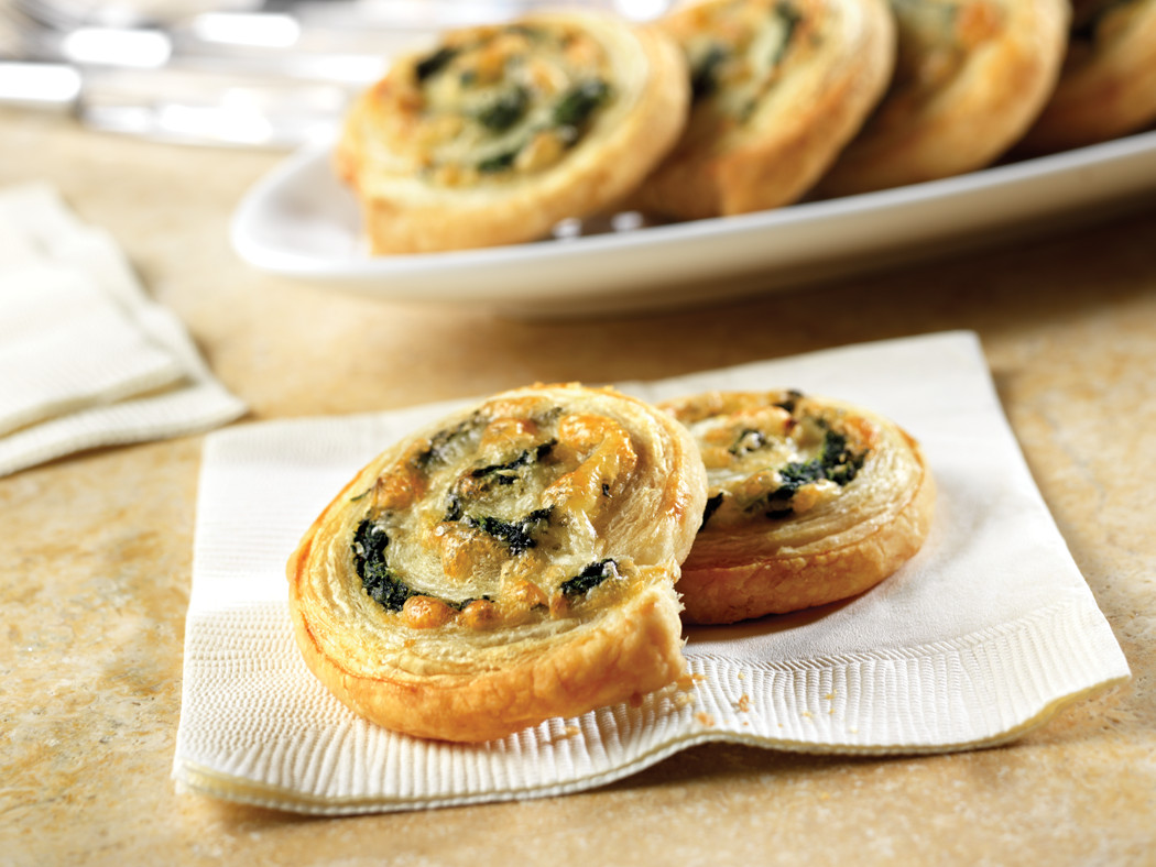 Easy Puff Pastry Appetizers
 Spinach Cheese Swirls Puff Pastry