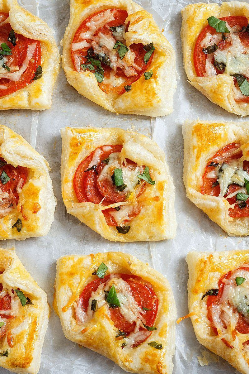 Easy Puff Pastry Appetizers
 Pepperoni Basil Tomato Puffs — Eatwell101
